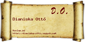 Dianiska Ottó névjegykártya